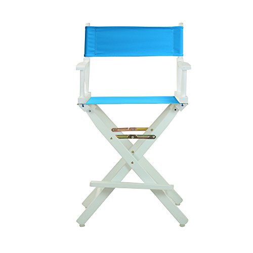 Casual Home 220-01/021-27 Director Chair 24" - Counter Height WhiteFrame/Turquoise Canvas