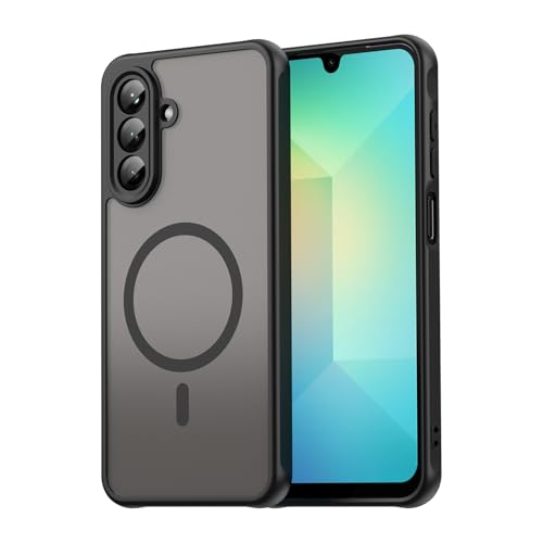 �Ή��@�� Samsung Galaxy A26 5G �g�ѓd�b�P�[�X,�������̃}�b�g�d�グ�A�ϏՌ��E�}�O�l�b�g���X�}�z�P�[�X Black