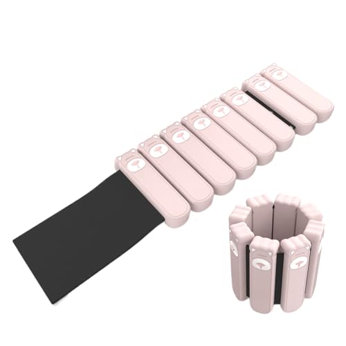 Pesos de tobillo ajustables establecidos, pesas de tobillo de muñeca, 2 pesas para las piernas – Equipo de pilates ajustable, pulsera de ejercicio, muñeca de silicona para el entrenamiento de la