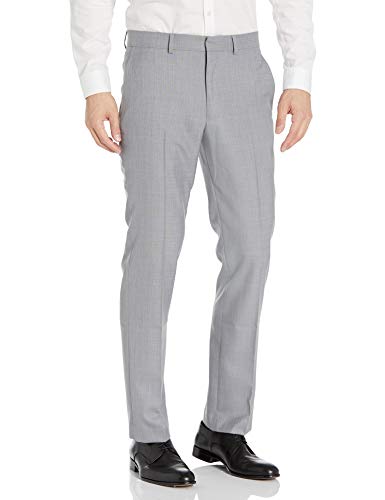 Kenneth Cole New York Men's Slim Fit Suit Separate Pant, Light Grey, 40Wx30L