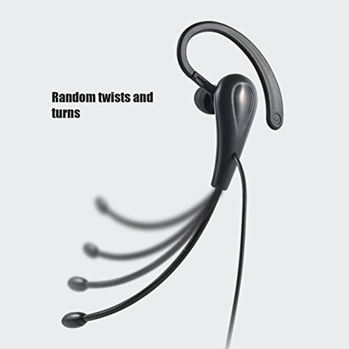 Topiky Noise Cancelling Headset with Microphone for Computer, Lightweight Office Headphones 3.5mm Ear Hook Design for Clear Voice Calls - Image 7