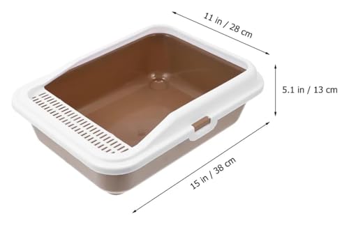 Caja de arena semi cerrada para gatos fácil de limpiar miniatura 2