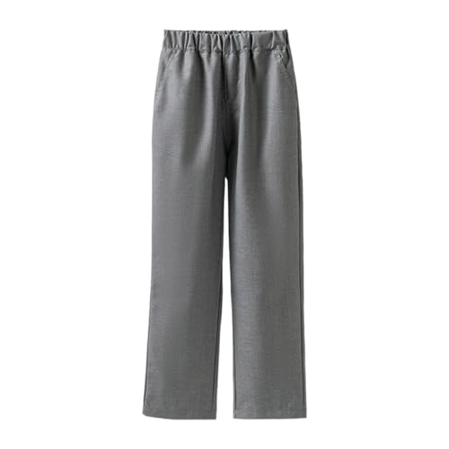 Boys' Stretch Pull on Chino Pants Kids Classic Uniform Youth Twill Pants Girls Dress Slacks Elastic Waist Joggers2