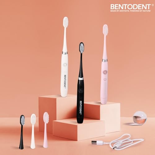 Image of BENTODENT Advanced Sonic Electric Toothbrush | 3 Modes, Ultra-Soft Bristles, 2-Min Timer, QuadPacer | Dentist-Designed for Kids, Adults | Ideal Gift, Whitening Cleaning - Pack of 1 (White)