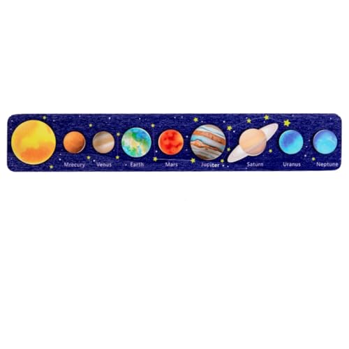 Wood Solar System Planet Model Puzzle Toy Montessori Planet Science Education Matching Puzzle Educational Toys Solar System Planet Puzzle (3)