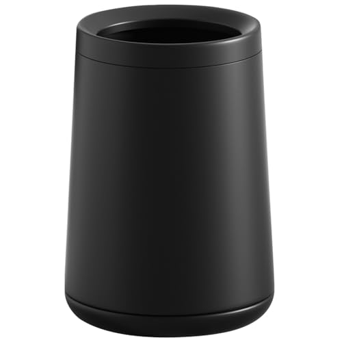 Caneca de basura negra de acero inoxidable 10L