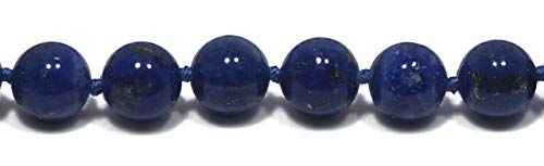 LTC DESIGNS Sterling Silver 8 mm Lapis Lazuli Bead Necklace, 18"+ 2" Extender for Men, Women, and Teens - Image 3