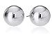 Amazon Essentials Sterling Silver Polished Ball Stud Earrings (10mm)