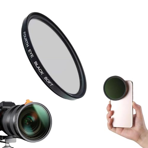 Image of GetZget 52mm Black Soft Lens Nd Filter Compatible with iPhone 13 /14 / 15 & Plus, Vivo X90 Mobile Cover, DSLR Camera (Black Soft Filter, 52mm)
