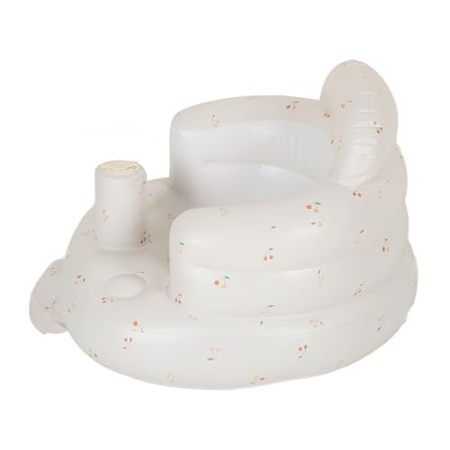 FAUOSWUK Baby Support Seat, Anti Leak Inflatable Chair for Baby with Air Pump Soft Wrap Around Couch for Learning to Sit Portable PVC Inflatable Baby Seat Infant Floor Seats (Medium