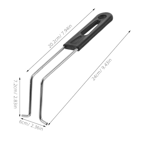 GALPADA 2 piezas Mango para Cesta de Freidora, Anillo para Huevo de 9,45 Pulgadas, Accesorio de Cocina para Cocinar y Hornear Fácilmente miniatura 2