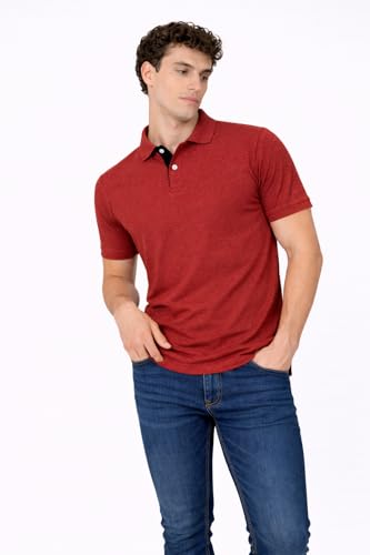 Image of Men's Cotton Polo T-Shirt | Solid Regular Fit Polo Neck T-Shirt | Half Sleeve Casual & Office Wear | Soft Breathable Summer T-Shirt for Men