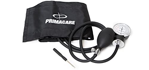 Primacare Medical Ds-9197-Bk Professional Classic Series Manual Adult Size Blood Pressure Kit, Emergency Bp Kit With Stethoscope And Portable Leatherette Case, Nylon Cuff, Black #TOP4