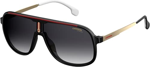 Carrera CA1007/s 0807/9O 62MM Black/Dark Grey Gradient Rectangular Sunglasses for Men +Bundle with Accessory Eyewear Kit