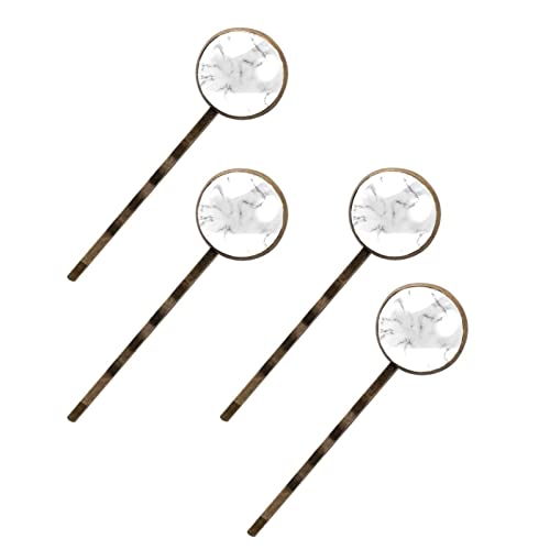 Barrettes à cheveux en marbre blanc d'une élégance rare pour coiffure féminine