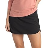 Free Fly Women's Lined Breeze Skort - Lightweight, Breathable Sun Protection UPF 50+ Casual Skort with Bamboo Viscose Liner - Black, Medium