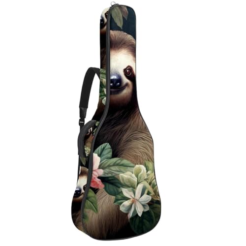 Sac pour guitare multicolore motif paresseux grand format 109 cm