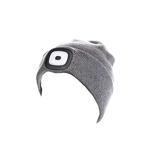 Idée cadeau originale : bonnet vêtement de sport gris WM1582 avec éclairage LED