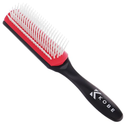 Kobe Economy Hairbrush - Classic Compact Styling Brush - Smoothing Blow Dry Hair Brush for Detangling & Straightening - For Long & Short Hair - Use Wet & Dry