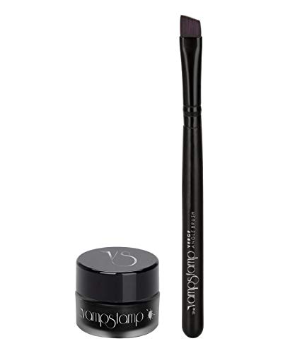 Vamp Stamp Vink Eyeliner Ink + Verge Angle Brush - Water-Resistant w/Precision Brush Applicator