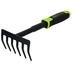 BLACK TOOLS® Garden Handhark, voor het reinigen en losmaken, antislip handgreep, corrosiebestendig, lengte 30 cm, tuin, bak, balkonbakken, bloemperken