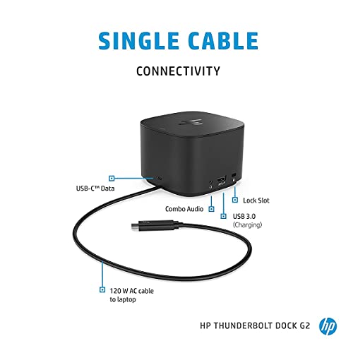 HP Thunderbolt Dock 120W G2 con conectividad multimedia para ordenador portátil 2