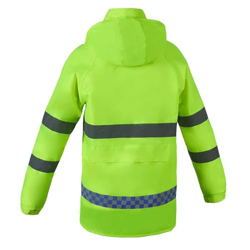 Hi Vis Rain Jacket and Pants,Reflective High Visibility Safety Rain Suits for Hiking Camp Outdoor Activities3