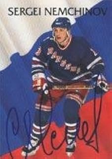 Sergei Nemchinov New York Rangers 1993 Parkhurst International Rising Star Autog - Compare price