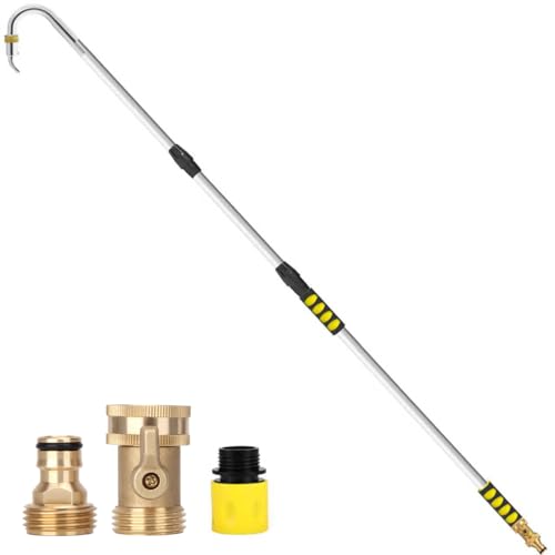 Orvella Gutter Cleaning Tools,12ft (20ft Reach) Gutter Cleaner Tools from the Ground with Hose Attachment, Rain Gutters Cleaning Tool with Heavy-Duty Head for 2nd Story House