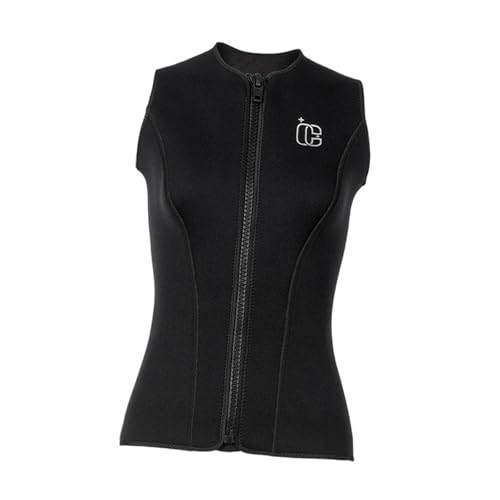 yuksok Women Wetsuit Top Scuba Tops Minimalist Thermal Soft Sleeveless Vest Wet Suit for Water Sport Canoeing Surfing Adults Diving, XL