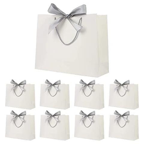 Geschenktüten aus Papier mit Schleife,Papiertüten mit Henkel,Geschenktaschen für Geburtstag Cover