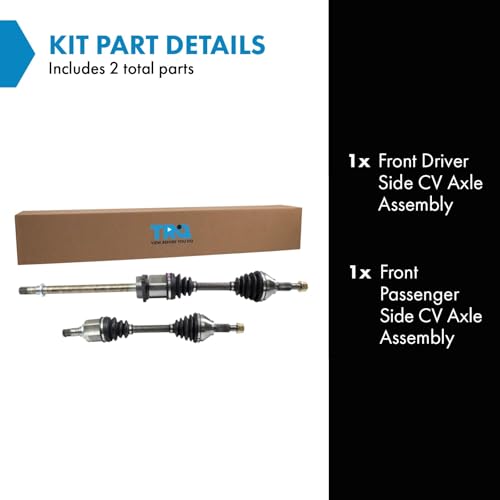 Image of TRQ Front Driver and Passenger Side CV Axle Assembly Set 2 Piece Compatible with 2007-2009 Nissan Altima SE SL CVT 2010-2012 Altima SR CVT 2013 Coupe V6 3.5L