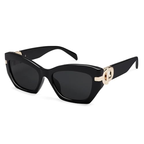 AMOMOMA Retro Cat Eye Sunglasses for Women Vintage Trendy Classic 90s Style Polarized Sun Glasses Shades AM6634