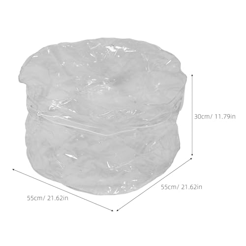 Funda para sofá puff infantil transparente LIFKOME de 55x30 cm con cremallera 4