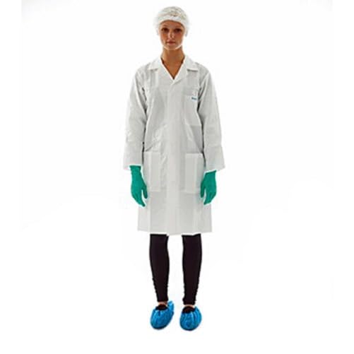 Lab Coat, Anti-Static, Collar, 3 Pockets, Sterile, XXL