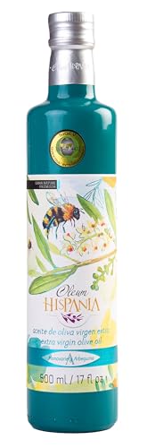 Oleum Hispania | Aceite de Oliva Virgen Extra Variedad Arbequina Botella de vidrio 500 ml.