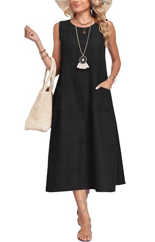 MOLERANI Womens Summer Dresses Casual Midi Sundress 2026 - Crewneck,Flowy...