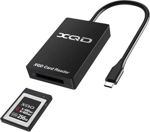 XQD Card Reader - 5Gbps USB C XQD Memory Card Reader Adapter Compatible with G/M Series USB Mark Xqd Card Lexar 2933x/1400x USB Mark XQD-Card for Android/Windows/Mac OS/Linux/iPhone 16 15