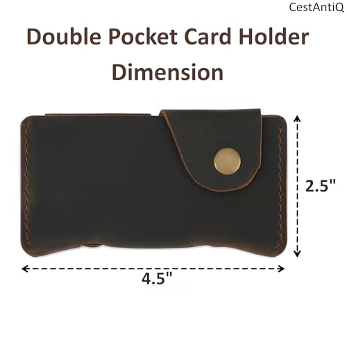 Slim Leather Card Holder, Minimalist Credit Card Wallet, Front Pocket Wallet, Compact Card Case for Men Women, RFID Blocking, Durable Leather Wallet4