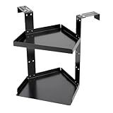Adjustable Two Tier Design: Features a flexible height adjustable structure allowing you to customize shelf spacing for storing taller bottles books or making it ideal for organizing bathrooms kitchens and office desks easily