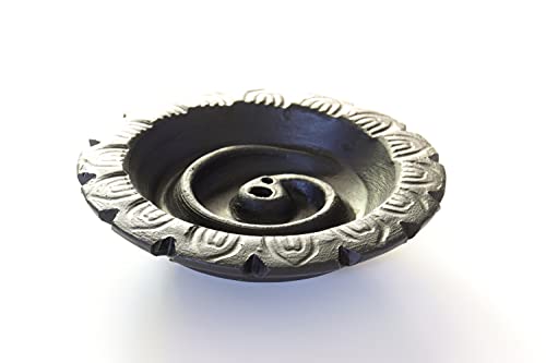 Clay Spiral Incense Burner | Handmade Clay Incense Holder | Holds 1 Regular, 1 Joss Stick And Rope Incenses | Incense Stand Ash Catcher | Rope Incense Burner #TOP1