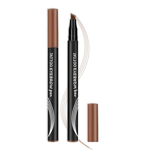 AIUEO Microblading Eyebrow Pen Eyebrow Pencil Light Brown Waterproof Long Lasting Natural Looking Brows Liquid Eyebrow Pencil-Light Brown
