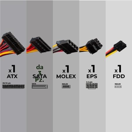 VPS-A500ER Alimentatore PC ATX 500W Serie Essence - Ventola 12cm Termoregolata e silenziosa - Alimentatore - Immagine 5