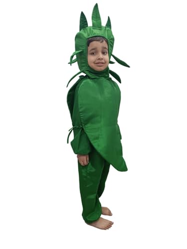 Image of BookMyCostume Green Chilli Hari Mirch Vegetable Kids Fancy Dress Costume 5-6 years