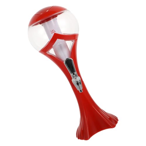Toyvian Distributeur de Boissons Domestique Rouge Design de Glace Indépendant en Plastique, pour Fêtes Maison ou Plage, Peut Contenir Glace