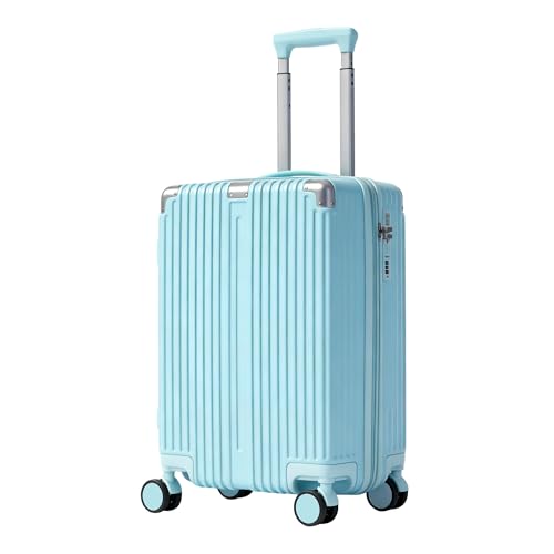 Image of 20 Inch Carry On Luggage with Spinner Wheels,PC Expandable Hard Shell Suitcase with USB Port,Lightweight Travel Luggage Airline Approved for Men Women (Mint blue)