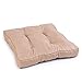 Sitzkissen Kissen Polster Auflage Rückenkissen Loungekissen Lounge Bodenkissen Anti-Rutsch-Unterseite, Cappuccino - 5521, 60x60 cm - Sitzkissen
