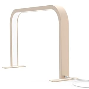 Half Moon Light for Nail Desk,Nail Desk Lamp for Nail Tech,Half Moon Nail Lamp Square,Nail Lights 3000K-6000K Tattoo Lighting Lamp Eyelash Light,Gold