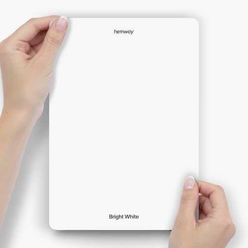 Hemway Bright White Peel & Stick Sample Chalk Paint | A5 Accurate Colour Swatch, Mess-Free Alternative to Paint Tester Pots, Easy To Use, Eco-friendly, for Interior Furniture & Walls
