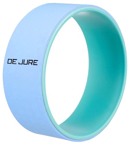 Image of De Jure Fitness Yoga Wheel | Ideal for Stretching, Backbends, Exercise, Deep Tissue Massage & Back Pain Relief | Dharma Yoga Prop Wheel with Ultimate Comfort (Navy-Blue)